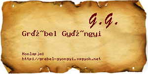 Grébel Gyöngyi névjegykártya