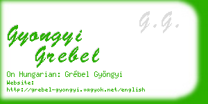 gyongyi grebel business card